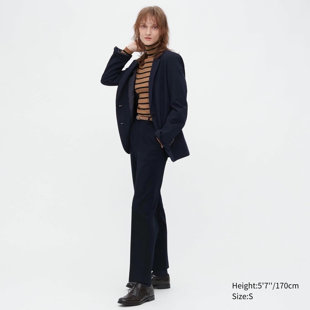 NWT Uniqlo navy smart ankle 2way stretch pants women xsmall